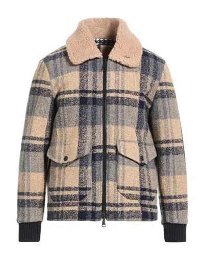 Bob Man Jacket Beige Size 44 Polyester, Viscose, Virgin Wool In Pink