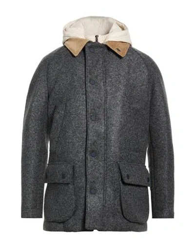 Bob Man Jacket Charcoal Size 44 Polyester, Acrylic, Virgin Wool, Elastane In Gray