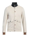 Bob Man Jacket Cream Size 40 Polyester, Cotton, Elastane In White