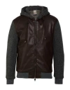 Bob Man Jacket Dark Brown Size 36 Virgin Wool, Polyester, Polyurethane In Multi