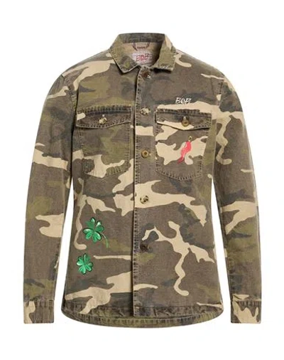 Bob Man Jacket Military Green Size 44 Cotton, Recycled Fibers