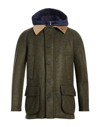Bob Man Jacket Military Green Size 46 Polyester, Acrylic, Virgin Wool, Elastane