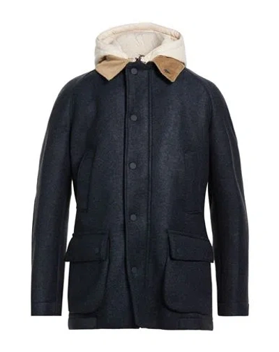 Bob Man Jacket Navy Size 44 Polyester, Acrylic, Virgin Wool, Elastane In Blue