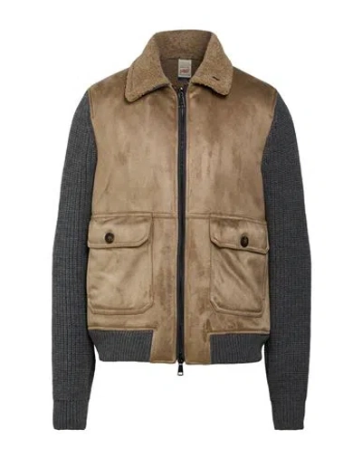 Bob Man Jacket White Size 44 Polyester In Brown