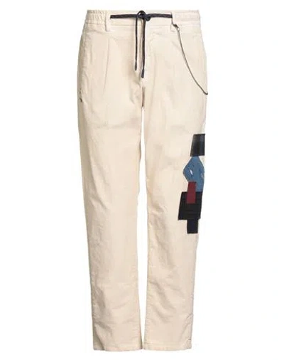 Bob Man Pants Beige Size 34 Cotton, Elastane In Neutral
