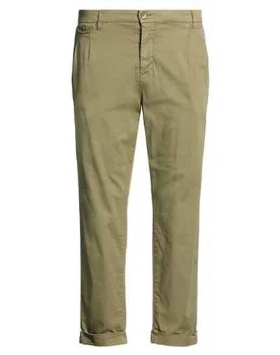 Bob Man Pants Military Green Size 42 Cotton, Lycra, Elastane In Multi