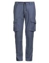 Bob Man Pants Navy Size 36 Wool, Polyester In Multi