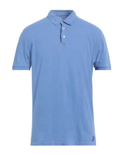 Bob Man Polo Shirt Azure Size Xl Cotton, Elastane In Blue