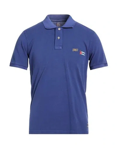Bob Man Polo Shirt Blue Size L Cotton