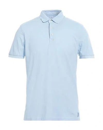 Bob Man Polo Shirt Sky Blue Size M Cotton, Elastane