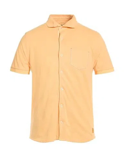 Bob Man Shirt Apricot Size L Cotton, Elastane In Gray