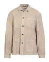 Bob Man Shirt Beige Size 44 Cotton, Linen In Brown