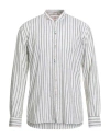 Bob Man Shirt Green Size Xxl Linen, Cotton In Gray