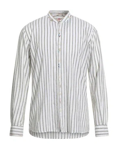 Bob Man Shirt Green Size Xxl Linen, Cotton In Gray