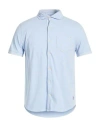 Bob Man Shirt Light Blue Size S Cotton, Elastane