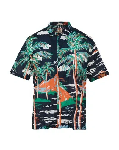 Bob Man Shirt Midnight Blue Size L Cotton In Multi