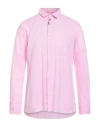 Bob Man Shirt Pink Size Xxl Linen, Cotton
