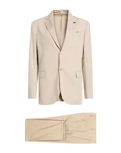 Bob Man Suit Beige Size 34 Polyester, Viscose, Elastane