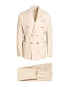 Bob Man Suit Beige Size 44 Polyester, Viscose, Elastane In Beige