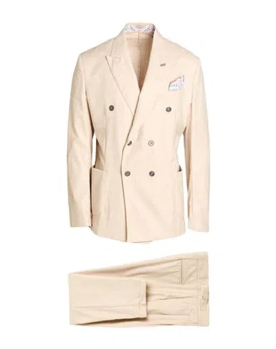 Bob Man Suit Beige Size 44 Polyester, Viscose, Elastane