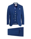 Bob Man Suit Blue Size 42 Polyester, Viscose, Elastane In Blue