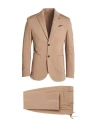 Bob Man Suit Camel Size 42 Viscose, Polyamide, Elastane In Brown