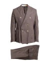 Bob Man Suit Chocolate Brown Size 36 Linen