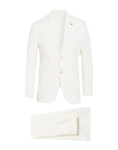 Bob Man Suit Ivory Size 38 Polyester, Viscose, Elastane In White