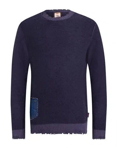 Bob Man Sweater Blue Size Xxl Wool, Polyamide