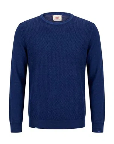 Bob Man Sweater Bright Blue Size Xl Virgin Wool