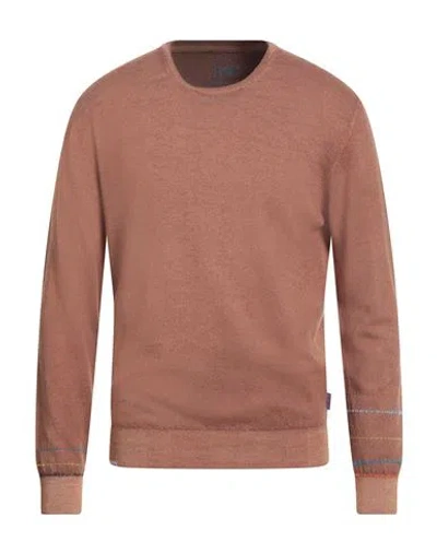 Bob Man Sweater Brown Size Xl Virgin Wool