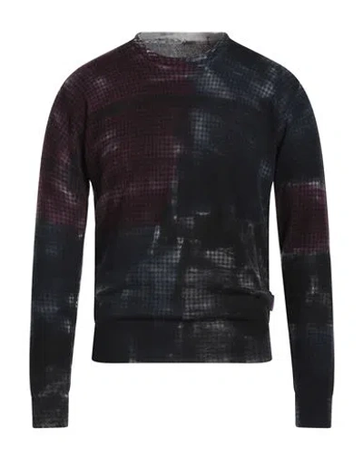 Bob Man Sweater Charcoal Size L Virgin Wool In Multi