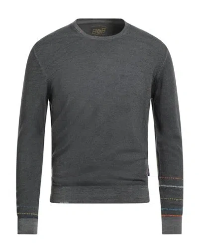 Bob Man Sweater Charcoal Size Xxl Virgin Wool
