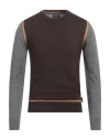 Bob Man Sweater Chocolate Brown Size S Wool, Acrylic