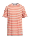 Bob Man Sweater Coral Size Xl Linen, Cotton, Polyester In Red