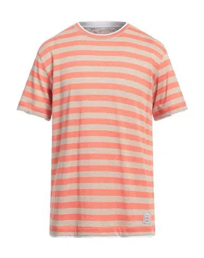 Bob Man Sweater Coral Size Xl Linen, Cotton, Polyester In Red