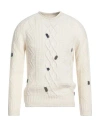 Bob Man Sweater Cream Size Xxl Wool, Polyamide, Alpaca Wool In White