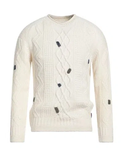 Bob Man Sweater Cream Size Xxl Wool, Polyamide, Alpaca Wool In White