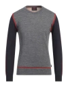 Bob Man Sweater Grey Size Xxl Wool, Acrylic In Grey