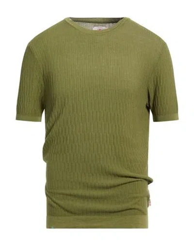 Bob Man Sweater Khaki Size L Cotton In Sand