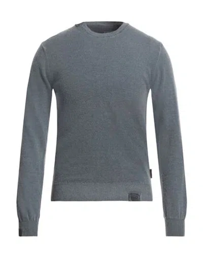 Bob Man Sweater Light Blue Size S Wool, Polyamide In Blue