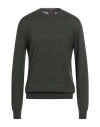 Bob Man Sweater Military Green Size 3xl Wool, Acrylic In Gray