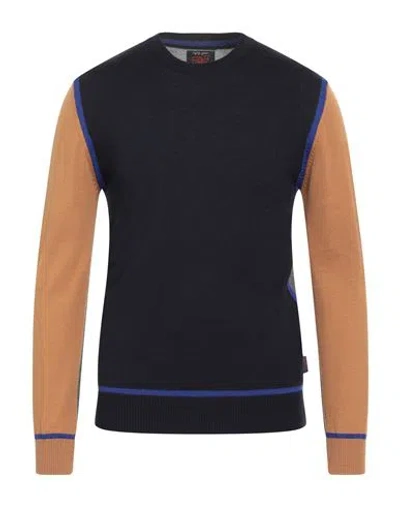 Bob Man Sweater Navy Size L Wool, Acrylic In Navy Blue
