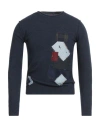 Bob Man Sweater Navy Size S Wool, Viscose, Polyamide, Cashmere