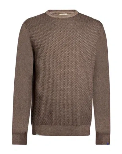 Bob Man Sweater Taupe Size Xxl Virgin Wool In Gray
