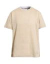 Bob Man T-shirt Beige Size Xl Linen, Cotton, Polyester In Pink