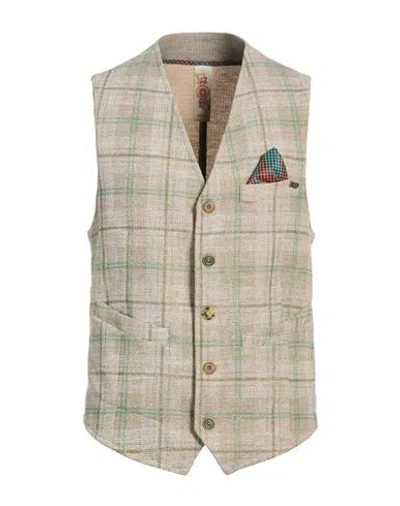 Bob Man Tailored Vest Beige Size 40 Polyester, Cotton In Neutral