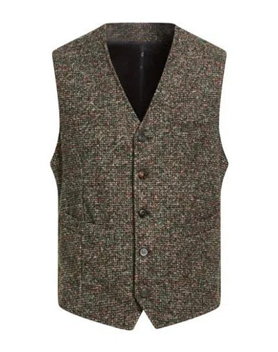 Bob Man Tailored Vest Dark Green Size 42 Acrylic, Polyacrylic, Virgin Wool In Brown