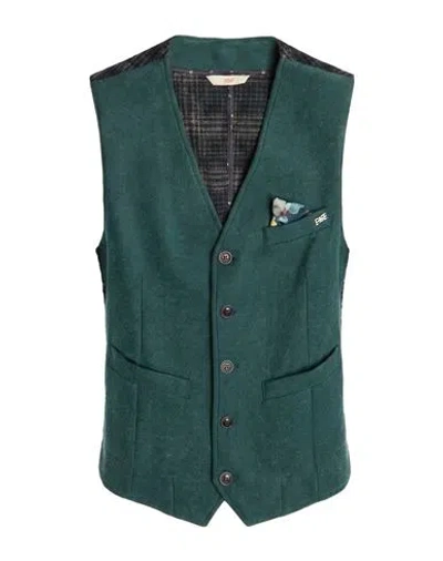 Bob Man Tailored Vest Green Size 40 Acrylic, Virgin Wool, Polyester
