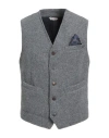 Bob Man Tailored Vest Grey Size 40 Acrylic, Polychloride, Virgin Wool In Gray